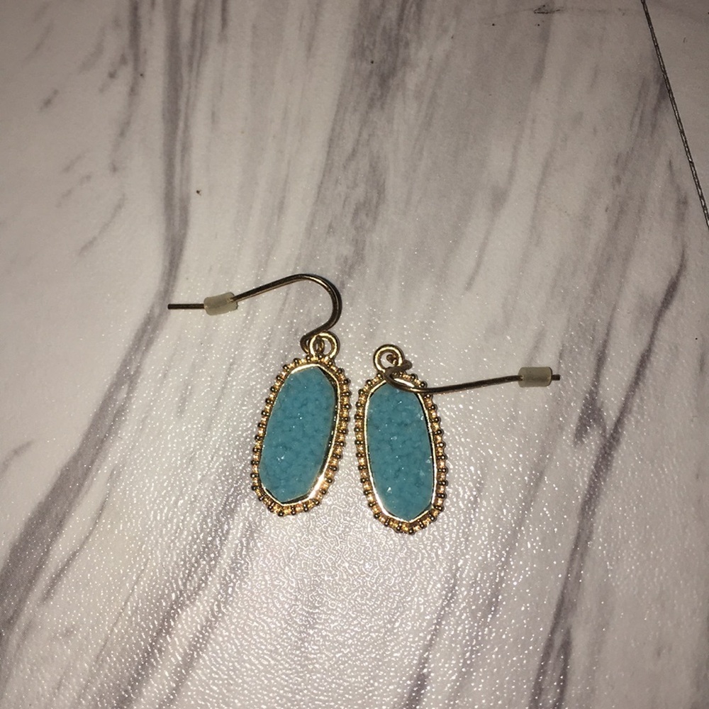 Teal earrings